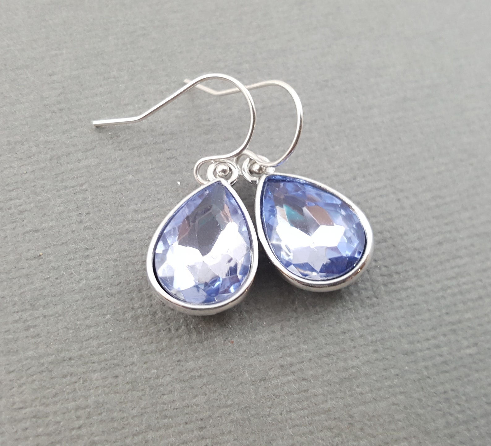 March Birthstone Earrings Aquamarine Crystal Sterling Silver - Etsy