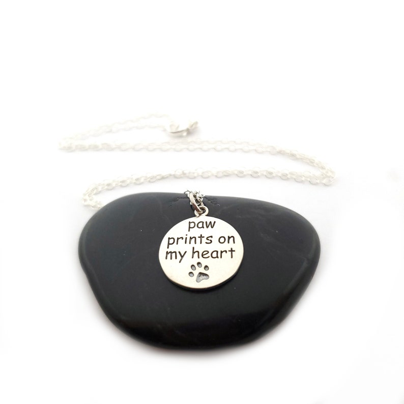 Always in my heart popular fashion silver chain charm paw print necklace jewelry Always in my heart popular fashion silver chain charm paw print necklace jewelry