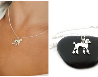 Poodle Charm Necklace - Sterling Silver Jewelry
