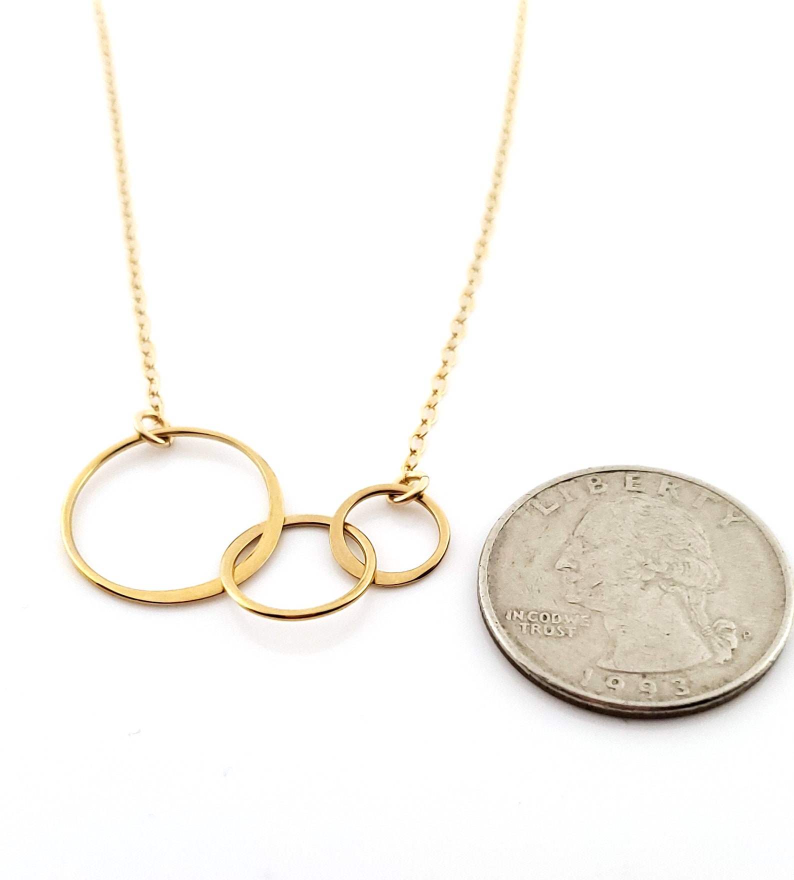 Three Circles of Life Charm 14k Gold Filled Jewelry Etsy