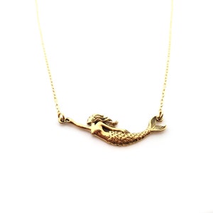 Mermaid Connector Necklace - Dainty 14k Gold Filled Jewelry - Gift for Her