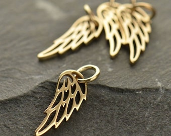 Add a Gold Angel Wing or Bird Wing Charm / Pendant