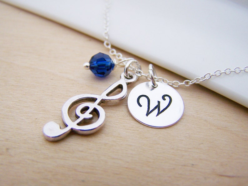 treble clef necklace swarovski