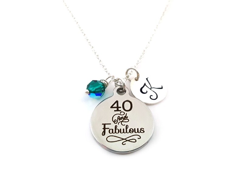 40 and Fabulous 40th Birthday Jewelry Swarovski Birthstone - Etsy