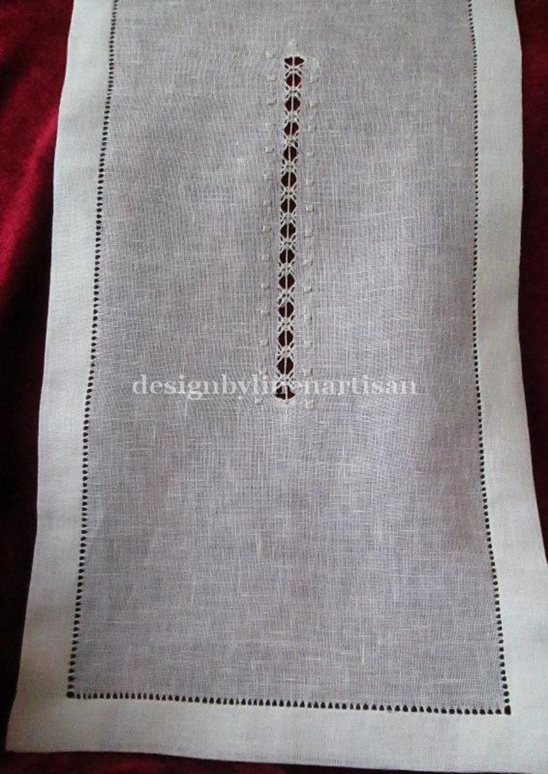 Linen Curtain Hemstitched , Pulled Thread Curtains, Drawn Thread Work ...