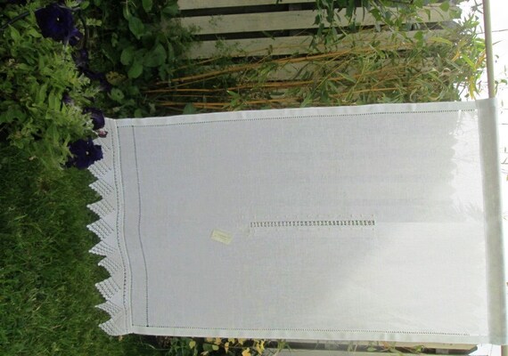 Linen And Lace Curtains Irish Linen Curtains Handmade Etsy