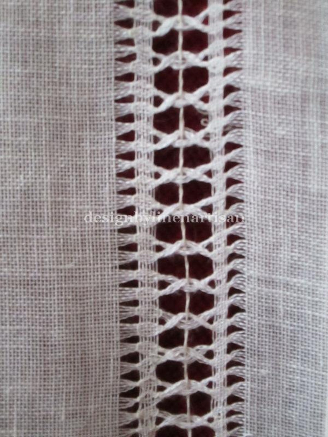 Linen Curtain Hemstitched , Pulled Thread Curtains, Drawn Thread Work ...