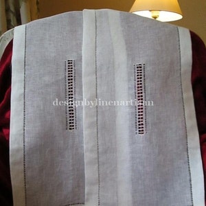 Linen Curtain Hemstitched , Pulled Thread Curtains, Drawn Thread Work ...