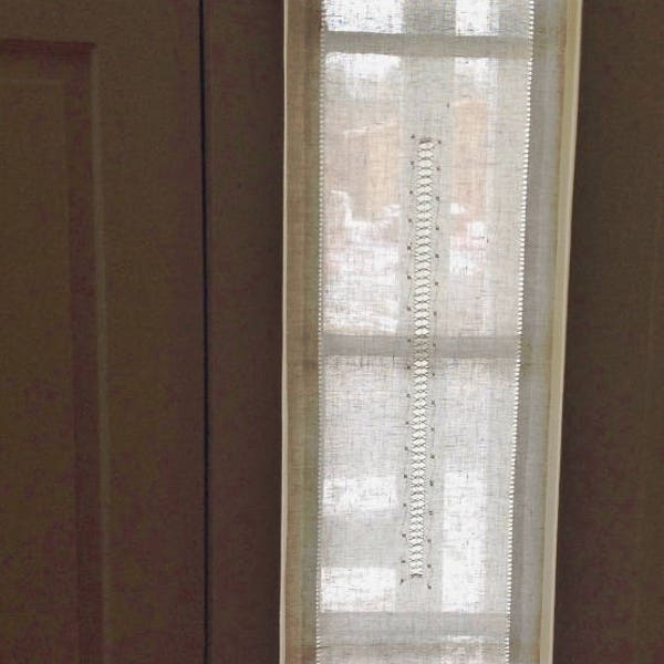 Sidelight  sheer Curtain, Linen Front Entrance door panel,Decorate your door glass no matter sizes