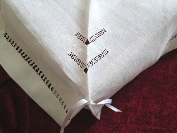 Handmade Mantel Runner Linen Mantel Fireplace Hemstitched Etsy