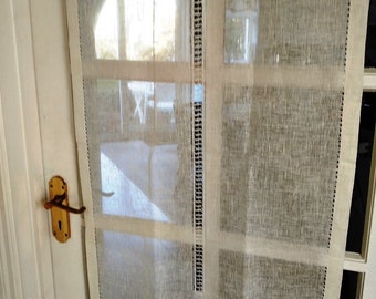 Linen crafted top tap sidelights curtains and panel matching design