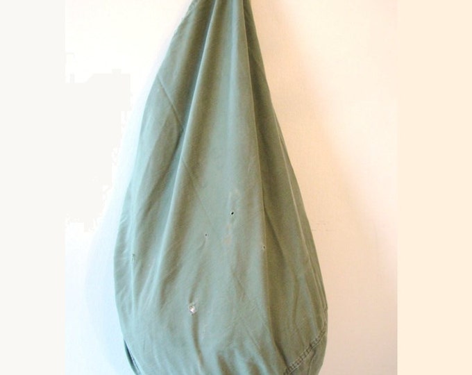 Vintage US Army Green Laundry Bag // Vintage Canvas Bag // Etsy