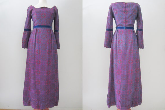 purple and gold evening gowns