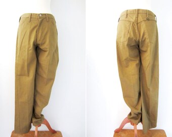 70s Mustard Wrangler Cowboy Dress Pants, W32 W31 L32 // Mint Condition // Western Jeans