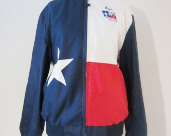 1986 Texas Sesquicentennial Lone Star Varsity Jacket, Embroidered "Suzie" Women's M // 80s Baseball Jacket