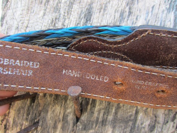 Vintage Handtooled and Handbraided Horse Hair Wes… - image 3