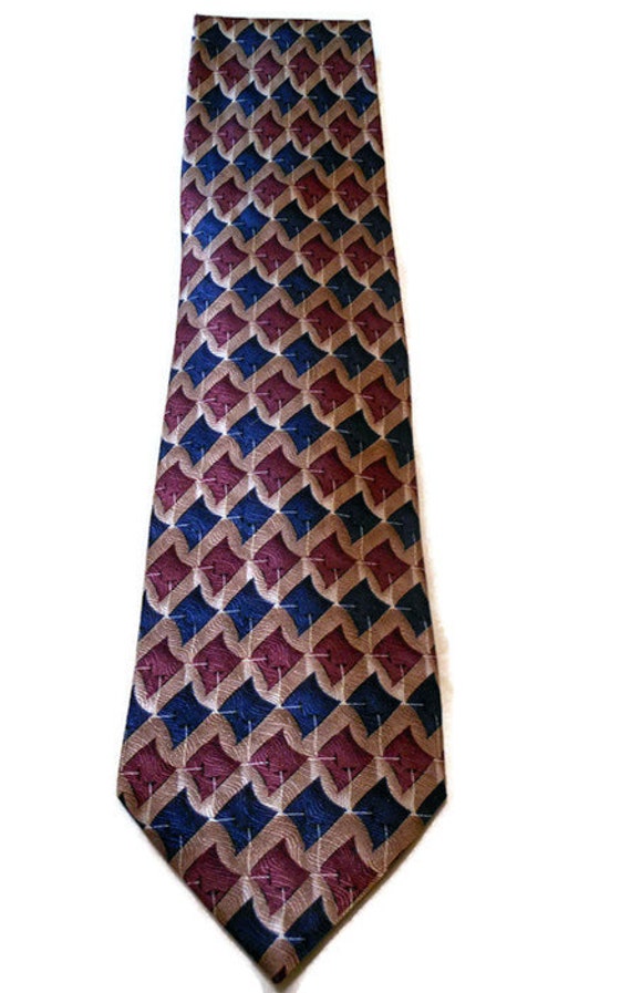Classic Vintage Silk Tie Diamond Pattern by J.Z. Richards for | Etsy