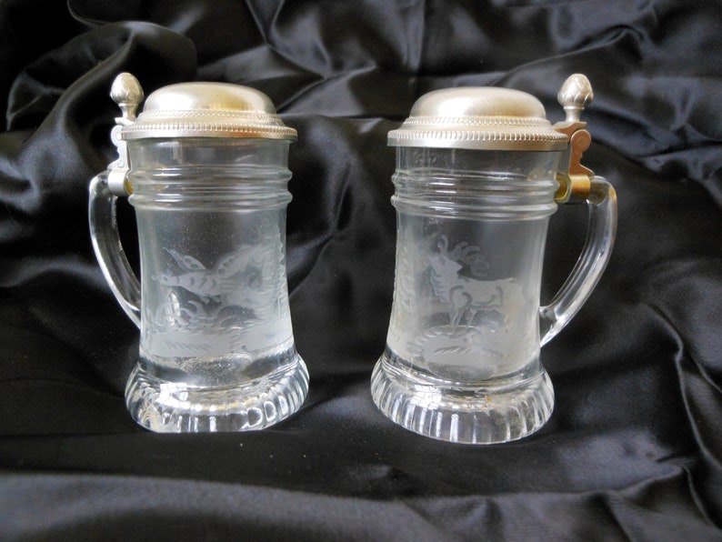 Vintage Shot Glasses Wildlife Beer Steins German Beer Mug Etsy