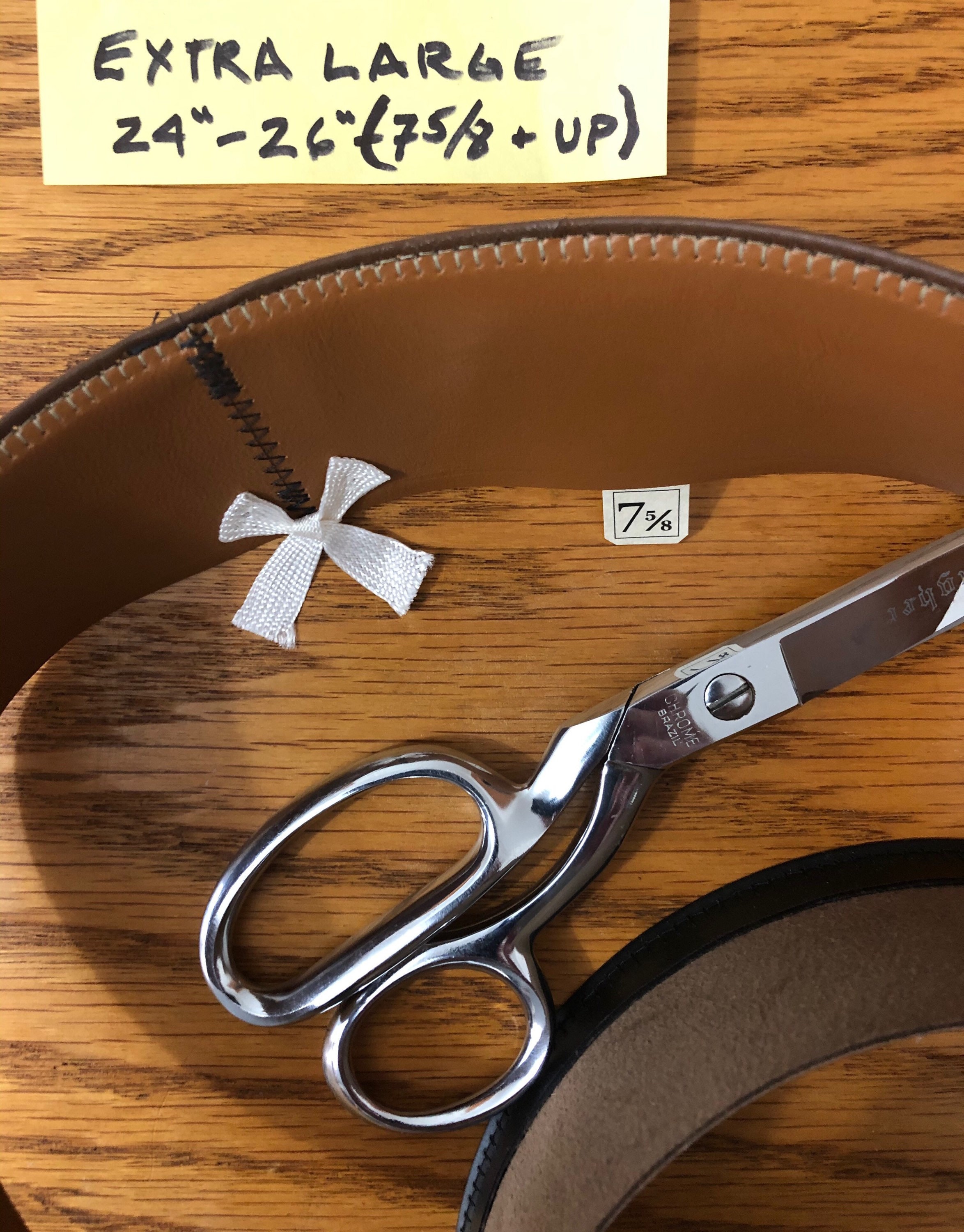 XL Leather sweat bands custom cut / sewn to size. XL is for 7 Etsy