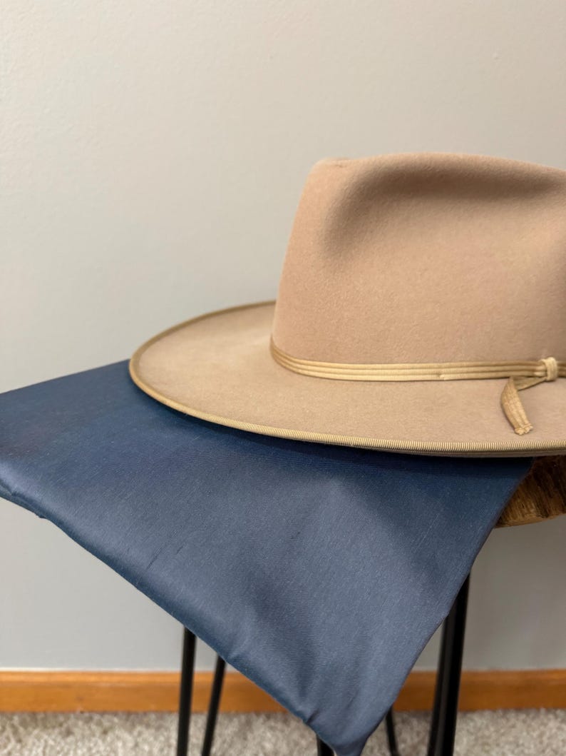 Custom hand made pure Silk fedora hat replacement liners.Custom made to size for your vintage or new fedora. Made in USA! (Up to 7 5/8) image 11