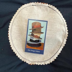 Custom hand made pure Silk fedora hat replacement liners.Custom made to size for your vintage or new fedora. Made in USA! (Up to 7 5/8) image 9