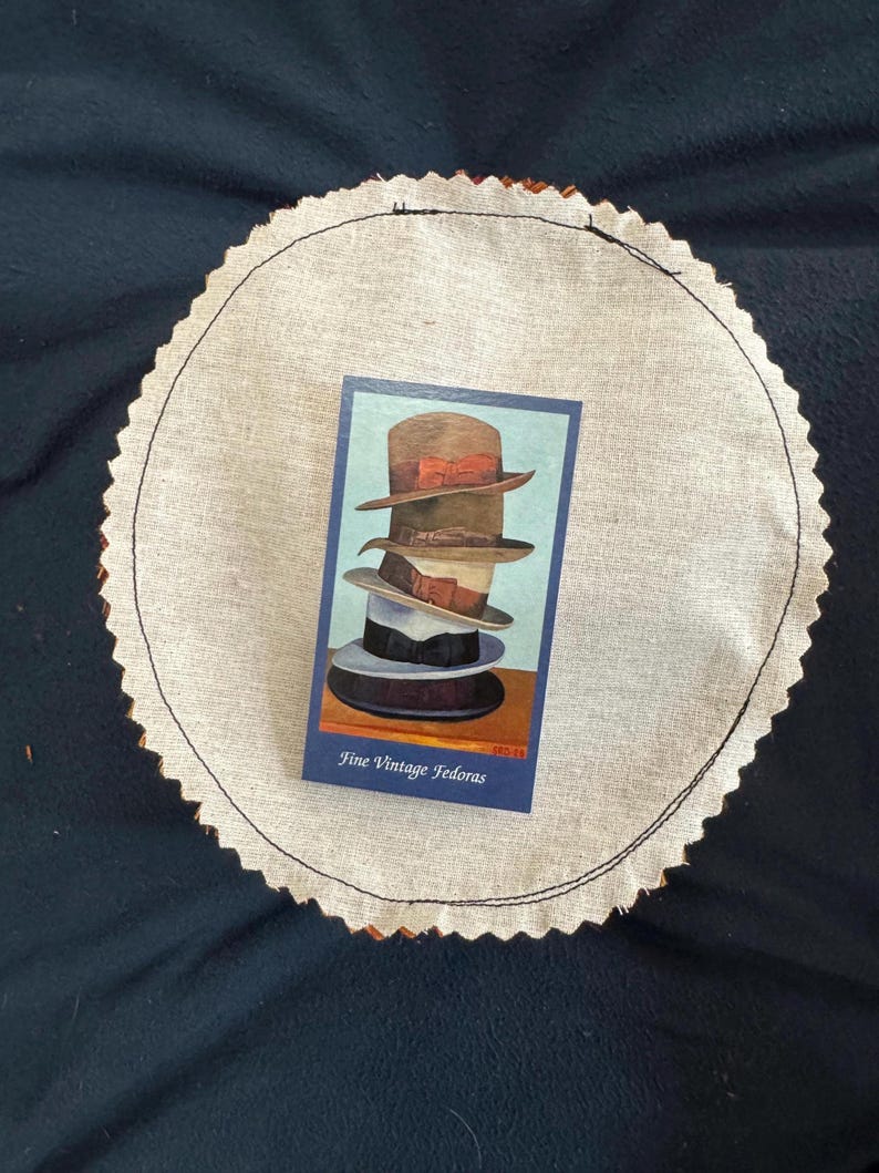 Custom hand made pure Silk fedora hat replacement liners.Custom made to size for your vintage or new fedora. Made in USA! (Up to 7 5/8) image 9