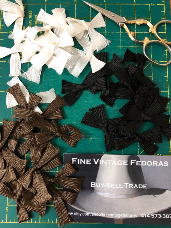 SALE!!! Small White or Black or Brown bows for vin