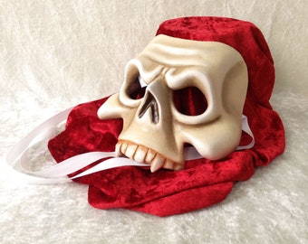 Artisan half mask: 'Demonic skull' - Traditional handmade mask