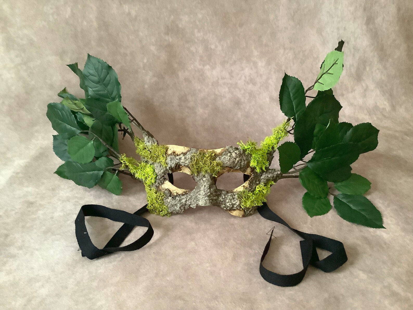 Tree Mask Image Artisan Eye Mask: 'tree Mask Green Leaves' - Etsy
