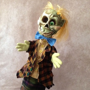 Handmade artisan happy zombie puppet traditional hand puppet, glove puppet for puppet theatre image 8