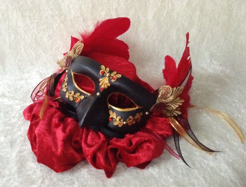 /'Black beak/' Traditional handmade mask Eye mask lace, feathers