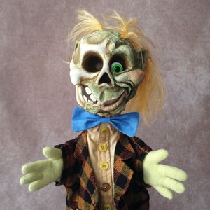 Handmade artisan happy zombie puppet traditional hand puppet, glove puppet for puppet theatre image 2