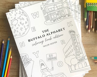 Buffalo, NY Alphabet Coloring Book - gift or activity book for kids