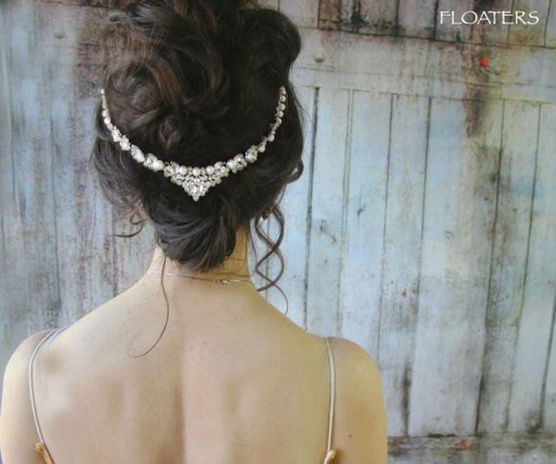 Wedding Hair Comb Pearl Bridal Headpiece Crystal Hair Piece Boho beach Wedding Hair Accessories