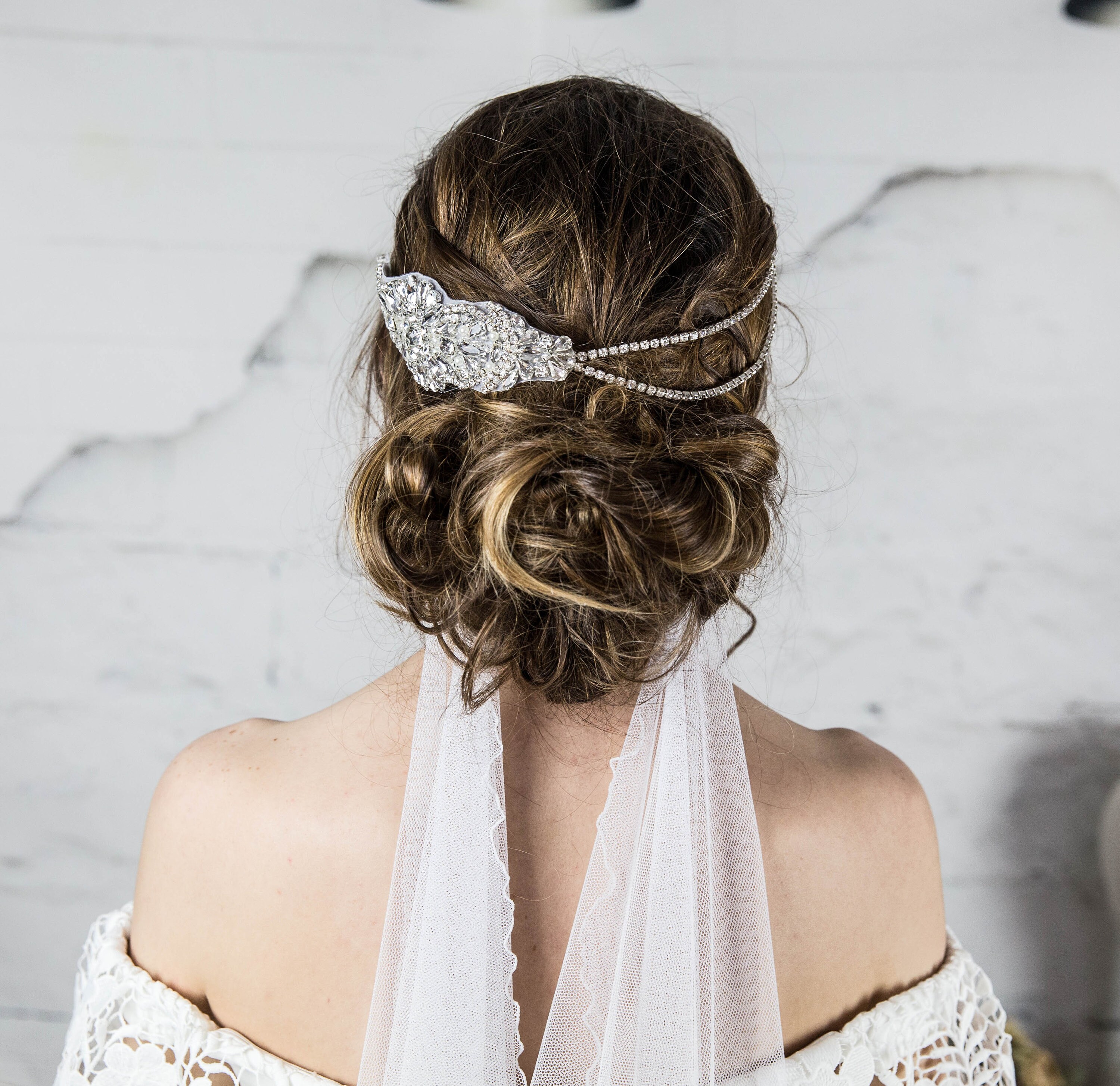 Gold Chain Halo Headpiece Boho Wedding Hair Accessories Bohemian