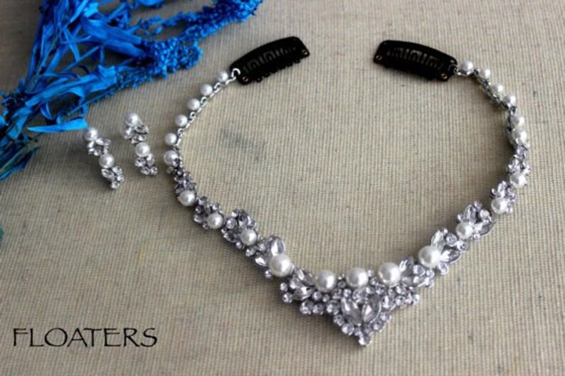 Wedding Hair Comb Pearl Bridal Headpiece Crystal Hair Piece Boho beach Wedding Hair Accessories