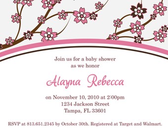 blossom invitation etsy