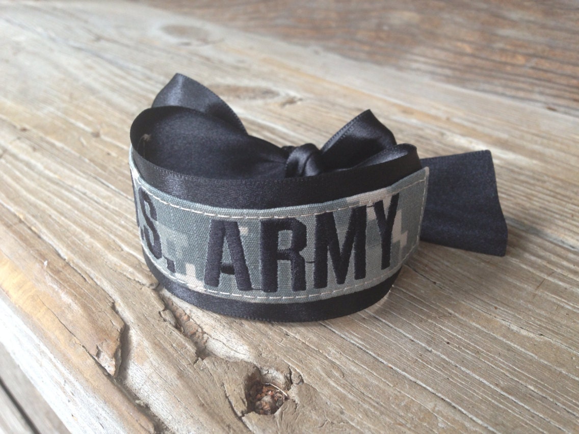 Military acu name tape U.S. Army bracelet / Army Wife / Army Etsy