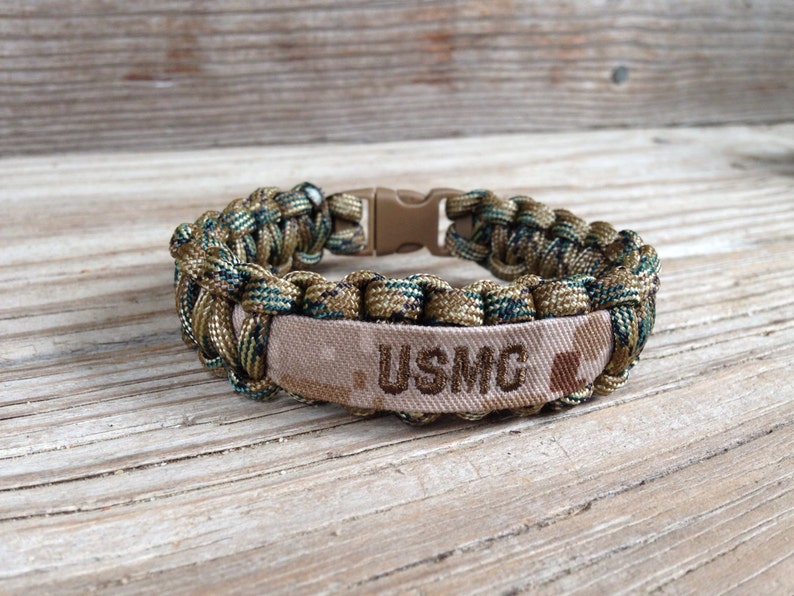 Military Paracord Bracelet with Name Tape / Army / Air Force / Etsy