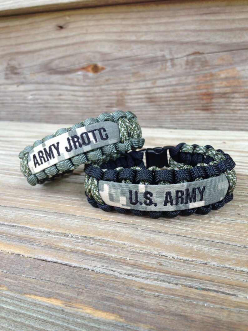 Military Paracord Bracelet with Name Tape / Army / Air Force / Etsy