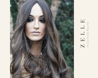 Zelle  | High-End Human Hair Wig| European Silk Top Wig| Sheital WIg| Balayage Wig