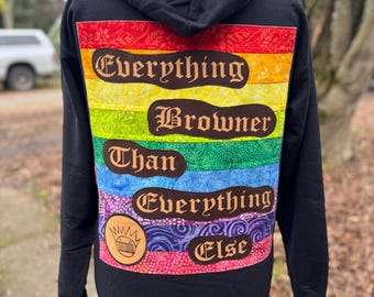 Ready to Ship! Medium Ween Inspired Unisex Hoodie Zip Stitched Patchwork Sweatshirt