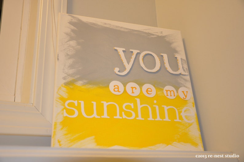 mini you are my sunshine customized canvas  sunshine image 0