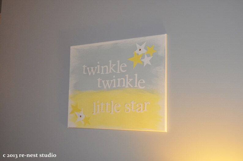twinkle twinkle children's wall art  nursery wall image 0