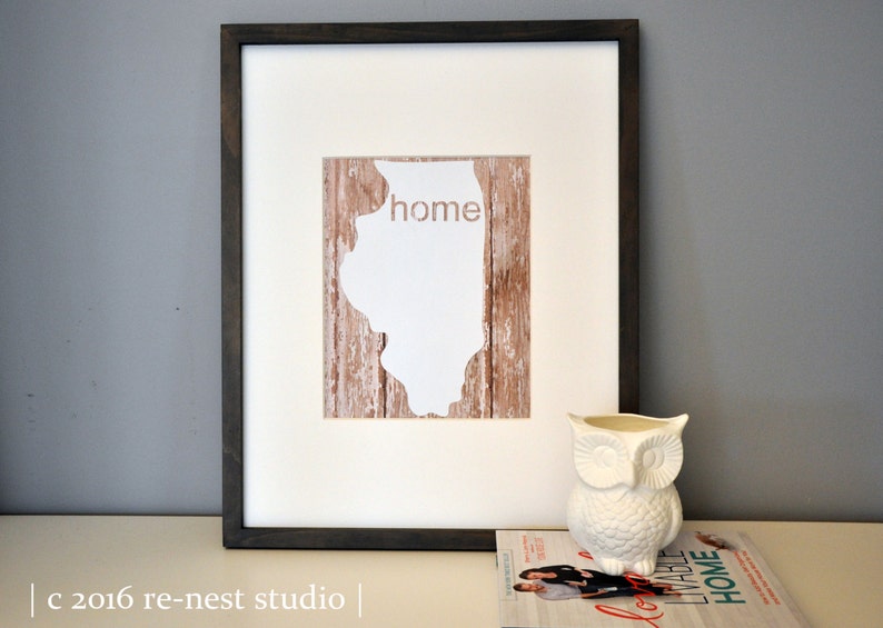 home state framed print perfect for housewarming gift image 2