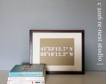 new home/housewarming coordinates framed art - first home/new home/housewarming/realtor gift/closing day/move in day/personalized home gift