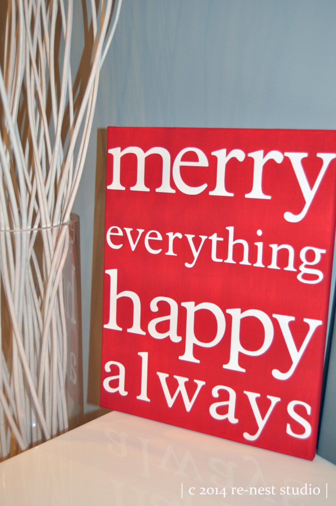 Merry Everything. Happy Always. Customized Holiday Home Decor Etsy
