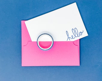hello notecard set with envelopes - correspondence cards/friendship cards/handwritten note/stationary set/pick-me-up gift/encouragement