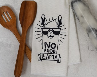 Llama Kitchen Towel | Microfiber Towel | Housewarming Gift | Bridal Shower Gift | Hostess Gift | Funny Kitchen Towel
