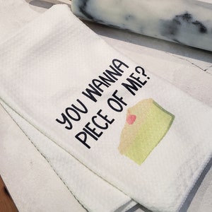 Funny Kitchen Towel Dessert Puns Punny Dessert Towels Microfiber Towel Housewarming Gift Bridal Shower Gift Hostess Gift image 3